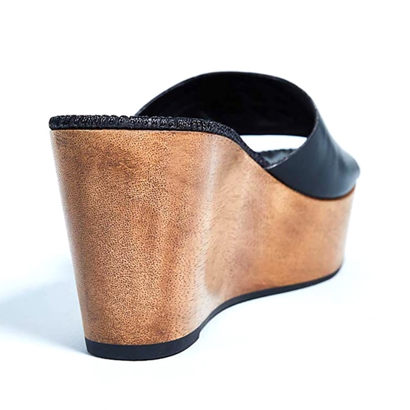 Tory Burch Patty Leather 80MM Slide Wedges - Picture 2 of 6